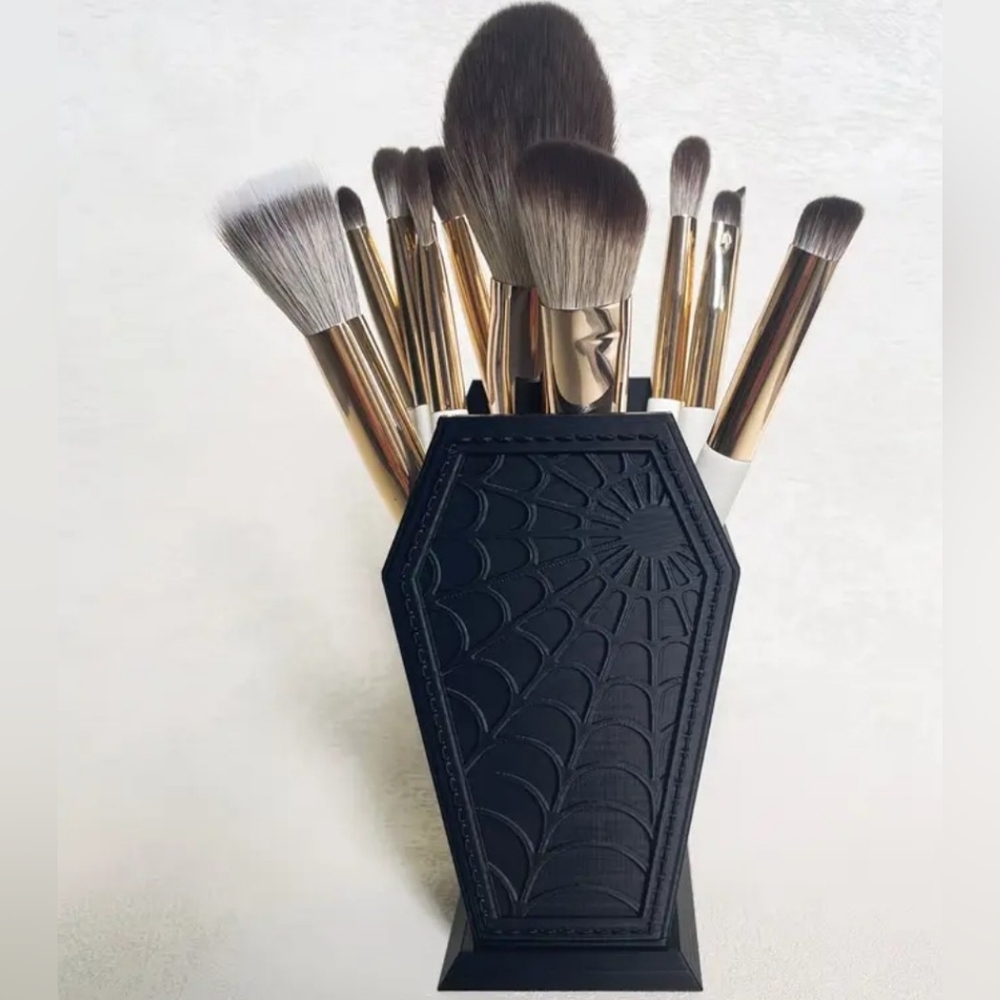 Gothic Coffin Makeup Brush Holder